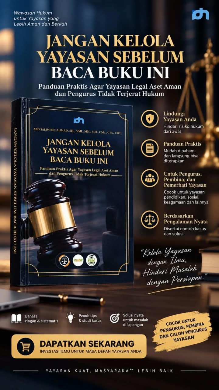 Cover ebook Jangan Kelola Yayasan Sebelum Baca Buku Ini
